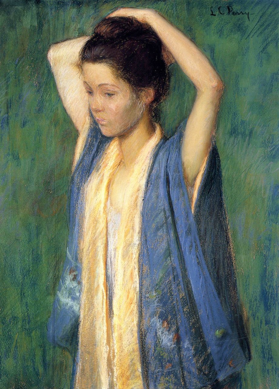 Child in Kimono, vintage artwork by Lilla Cabot Perry, 12x8" (A4) Poster