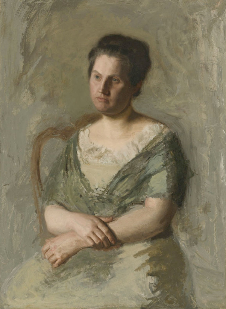 Mrs. William Shaw Ward, vintage artwork by Thomas Eakins, 12x8" (A4) Poster