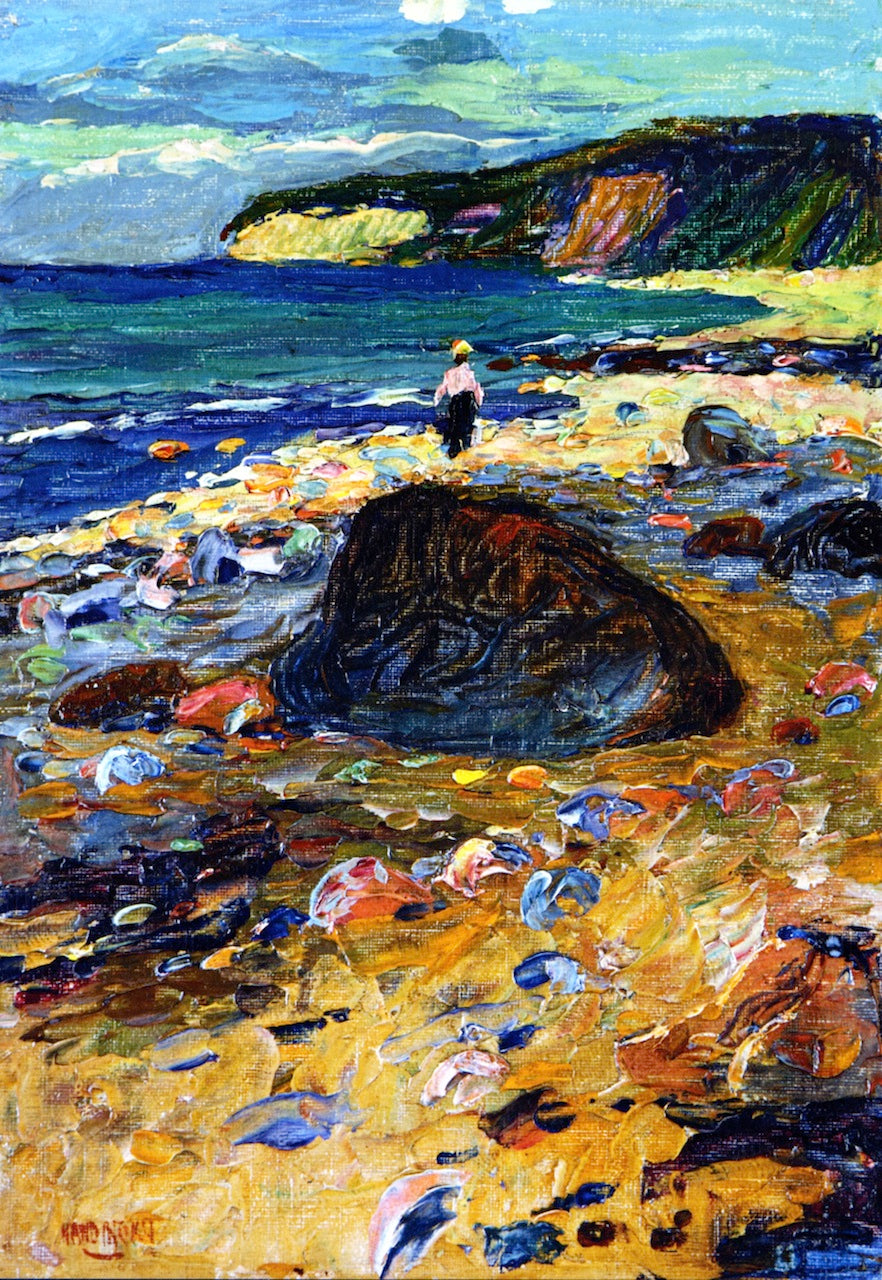 Binz auf Rügen, vintage artwork by Wassily Kandinsky, 12x8" (A4) Poster