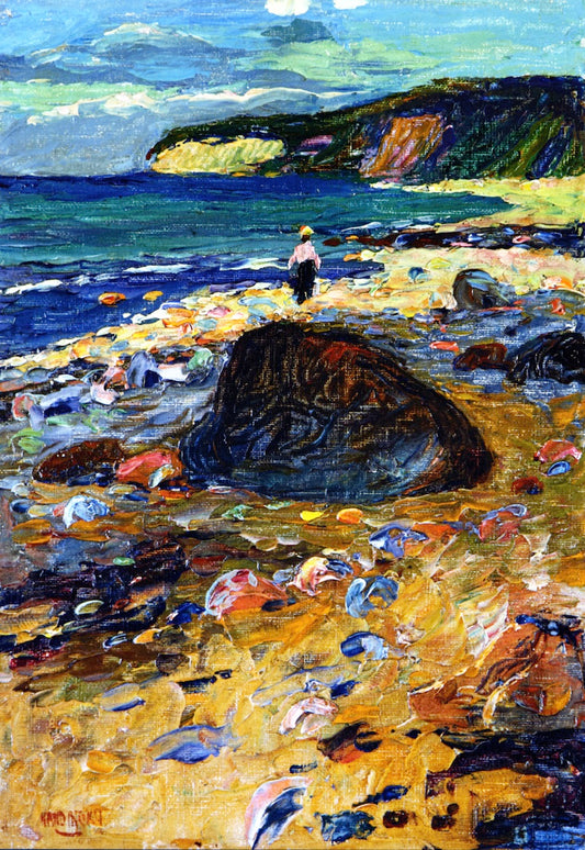 Binz auf Rügen, vintage artwork by Wassily Kandinsky, 12x8" (A4) Poster