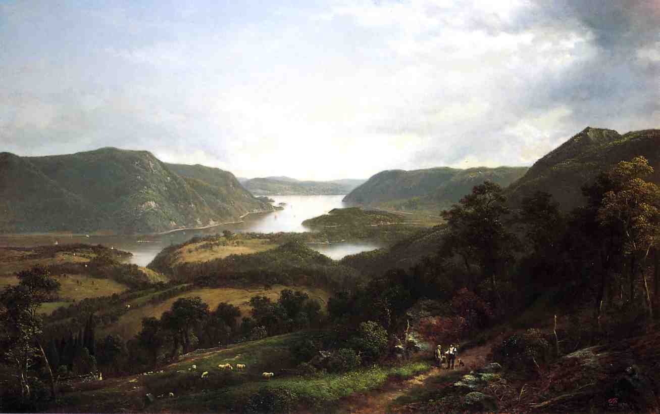 The Hudson Riiver from Fort Montgomery, vintage artwork by David Johnson, 12x8" (A4) Poster