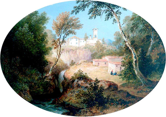 Italian Villa, vintage artwork by William Cowen, 12x8" (A4) Poster