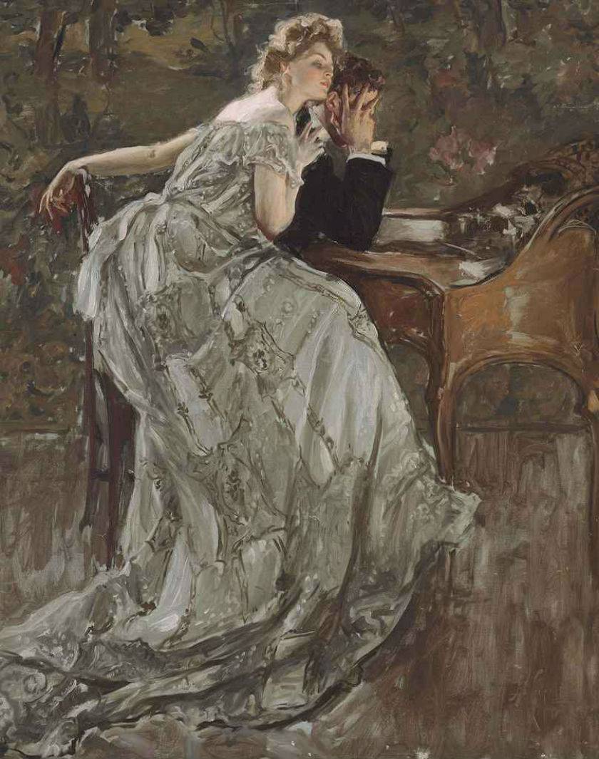 Where Did I Put the Tickets?, vintage artwork by Albert Beck Wenzell, 12x8" (A4) Poster