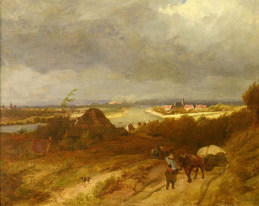 Landscape at Kleve, vintage artwork by Barend Cornelis Koekkoek, A3 (16x12") Poster Print
