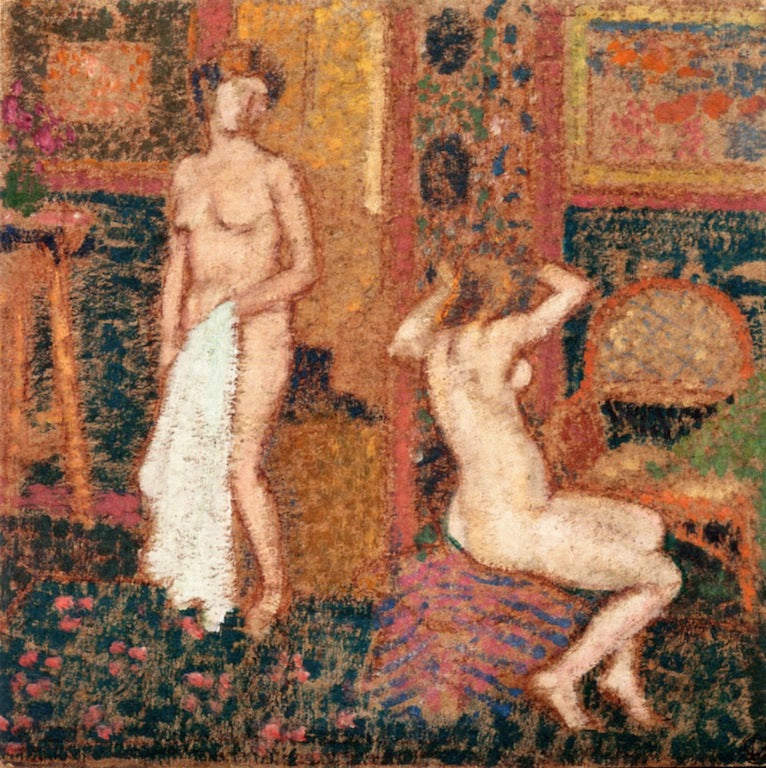 Nudes in the Studio, vintage artwork by Georges Lemmen, 12x8" (A4) Poster