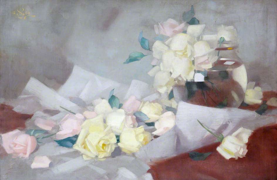 Pink and Yellow Roses by James Stuart Park,A3(16x12")Poster