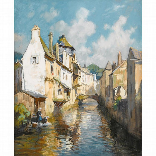 French Canal by Henri Alphonse Barnoin,16x12(A3) Poster