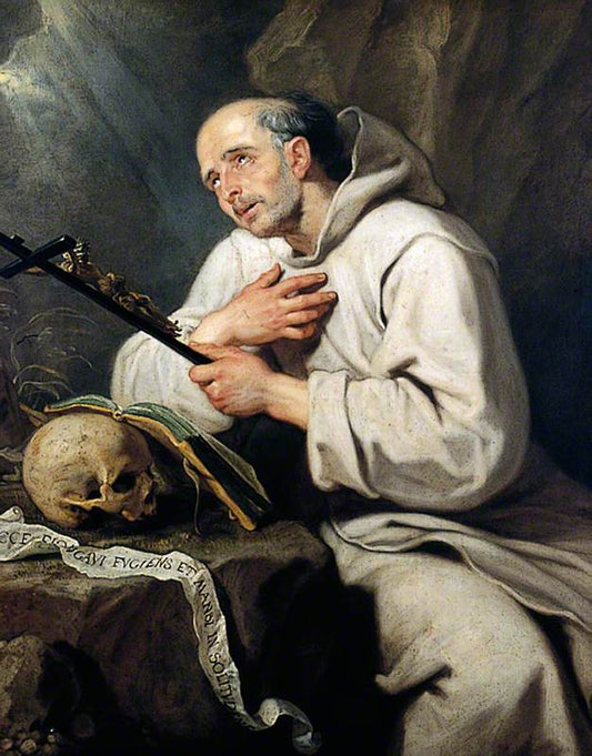 Saint Bruno, vintage artwork by Gaspard de Crayer, 12x8" (A4) Poster
