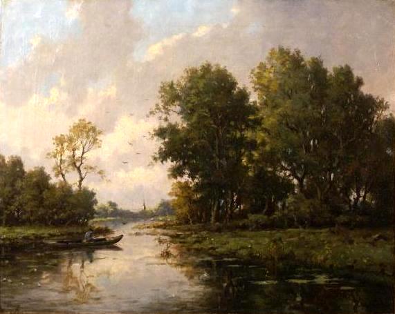 Un paysage a Barbizon, vintage artwork by Jules Coignet, A3 (16x12") Poster Print