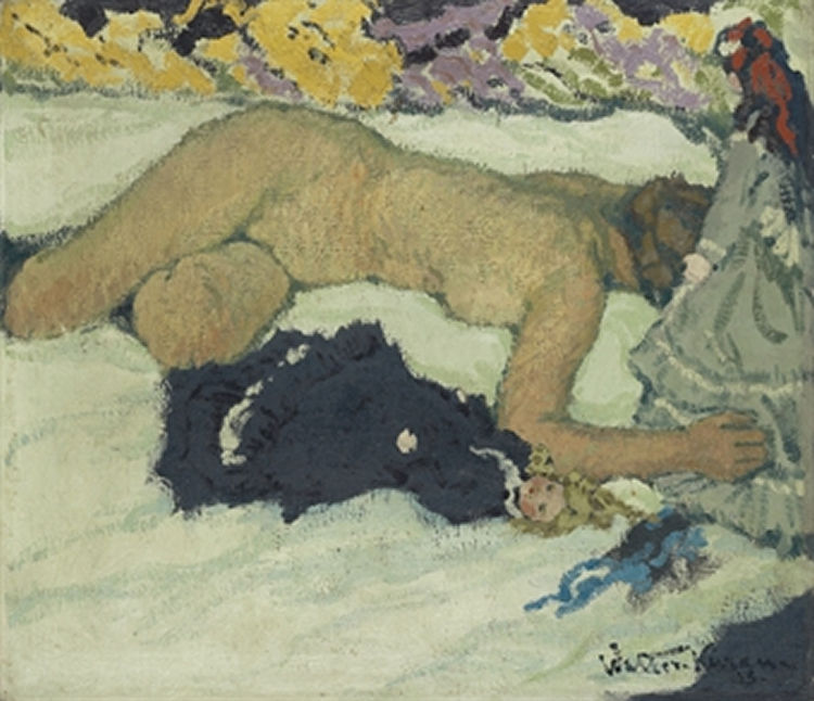 Nude with Dolls by Johann Walter-Kurau,A3(16x12")Poster