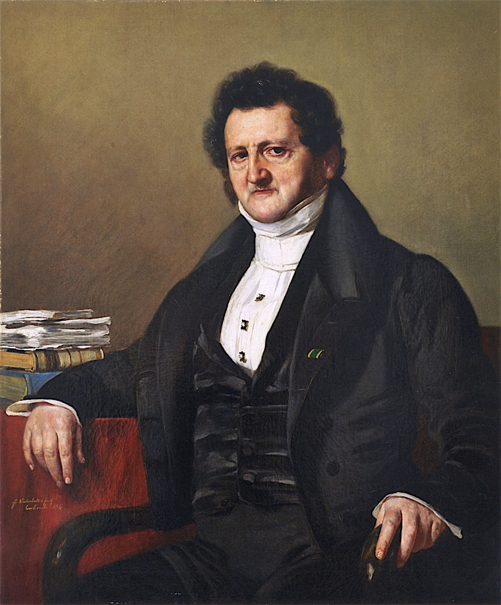 Baron David von Eichthal, vintage artwork by Franz Xavier Winterhalter, A3 (16x12") Poster Print