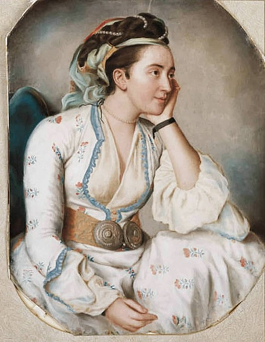 The Countess of Coventry, vintage artwork by Jean-Étienne Liotard, 12x8" (A4) Poster