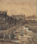 Ditch, vintage artwork by Vincent van Gogh, 12x8" (A4) Poster