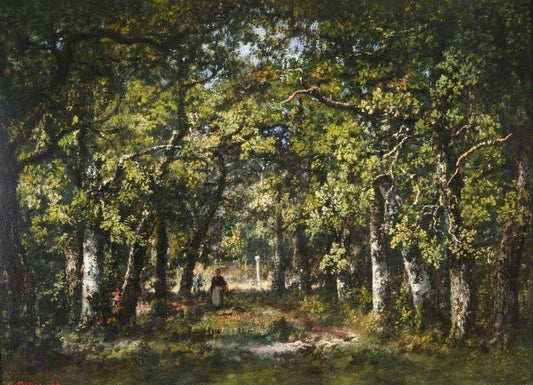 Bas Breau in the Forest of Fontainebleau, vintage artwork by Narcisse Dìaz de la Peña, A3 (16x12") Poster Print