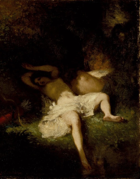 Diana Resting, vintage artwork by Jean-François Millet, A3 (16x12") Poster Print