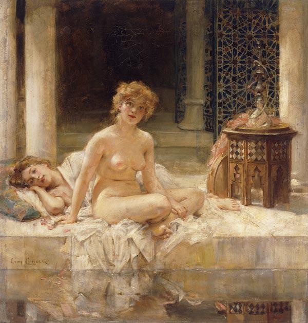 After the Bath, vintage artwork by Leon-François Comerre, 12x8" (A4) Poster