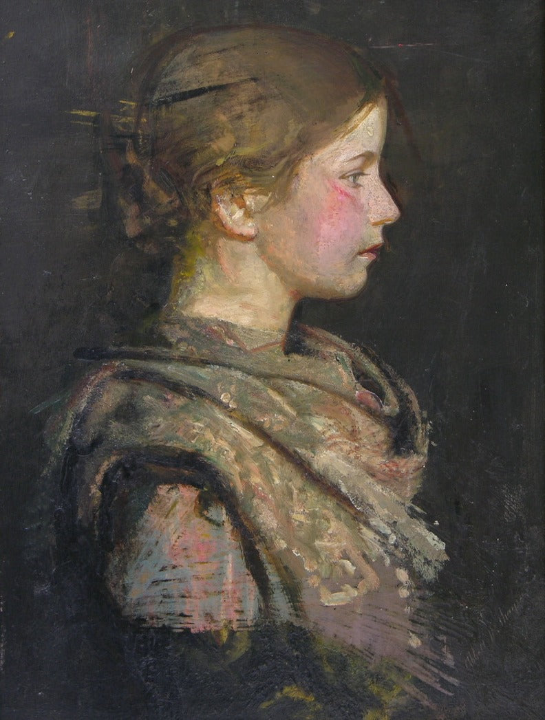 Profile, Alice Rich, vintage artwork by Abbott Handerson Thayer, 12x8" (A4) Poster
