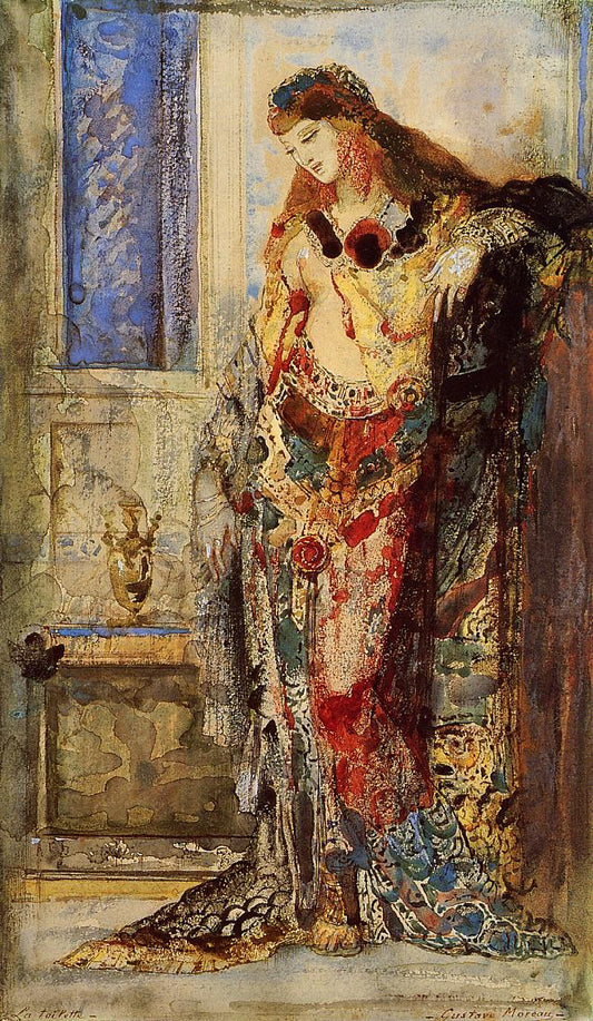La Toilette, vintage artwork by Gustave Moreau, 12x8" (A4) Poster