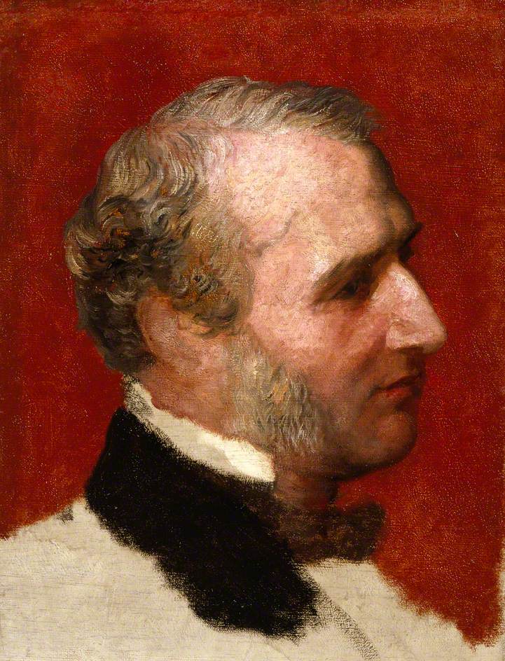Carlo, Baron Marochetti, vintage artwork by George Frederic Watts, A3 (16x12") Poster Print