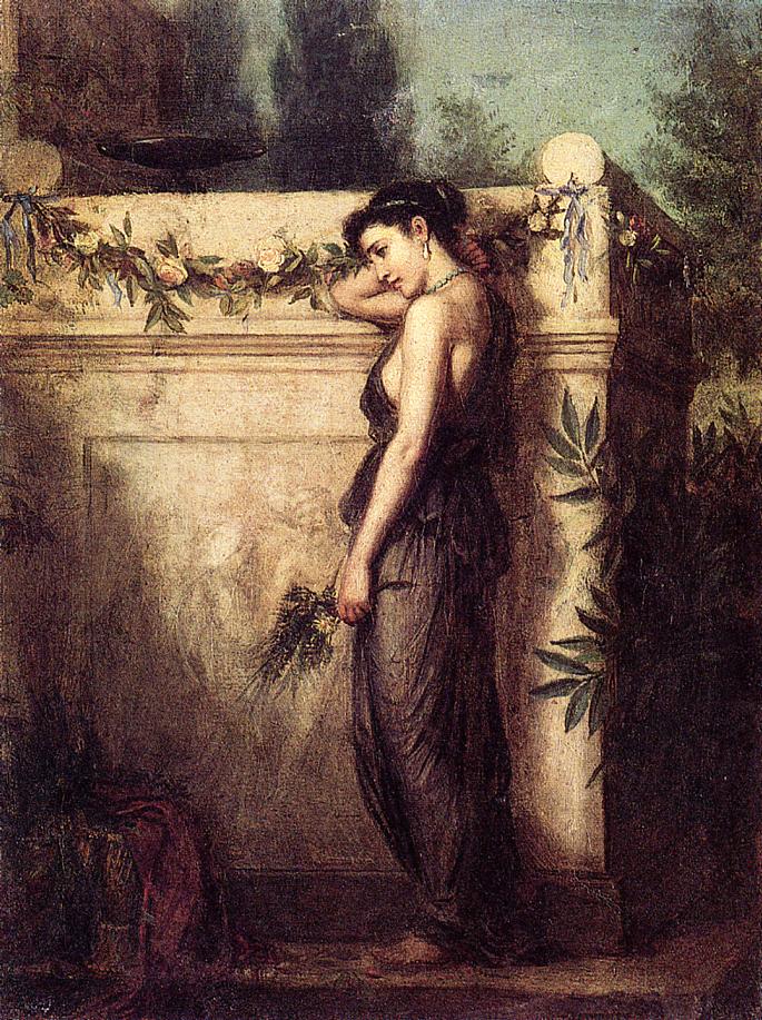 Gone, But Not Forgotten, vintage artwork by John William Waterhouse, 12x8" (A4) Poster