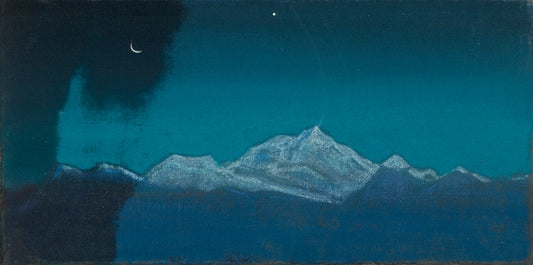 Himalayas, Sikkim, vintage artwork by Nicholas Roerich, 12x8" (A4) Poster