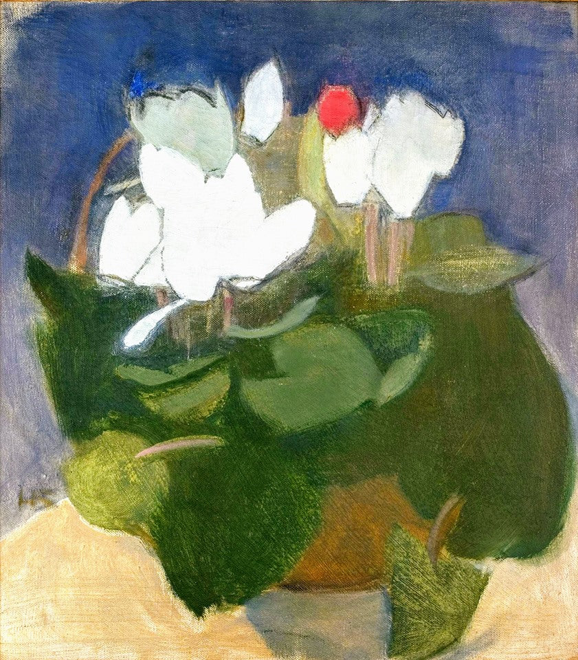 Cyclamen in a Vase by Helene Schjerfbeck,A3(16x12")Poster