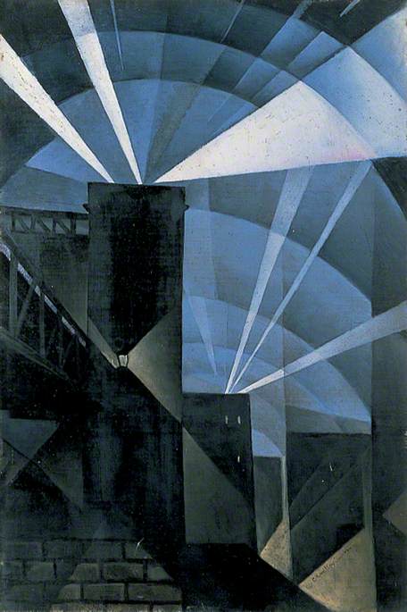Searchlights by Christopher Nevinson,16x12(A3) Poster