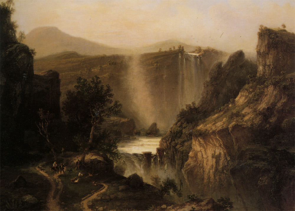 The Tivoli Falls, vintage artwork by Ferdinand Konrad Bellermann, A3 (16x12") Poster Print