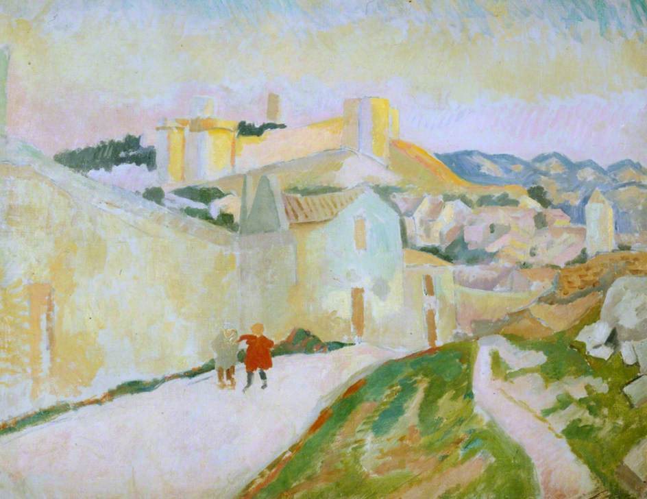 Fort Saint-Andre, Villeneuve les Avignon, vintage artwork by Roger Eliot Fry, 12x8" (A4) Poster