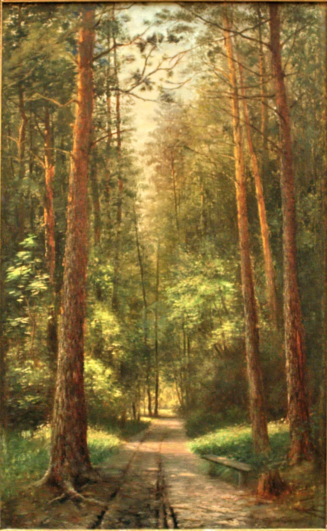 in the old park, vintage artwork by Petr Sukhodolsky, 12x8" (A4) Poster