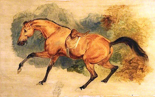 Count d'Orsay's Charger, vintage artwork by Sir Edwin Landseer, A3 (16x12") Poster Print