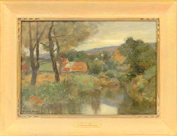 Landscape with Stream and Barns by J. Francis Murphy,A3(16x12")Poster