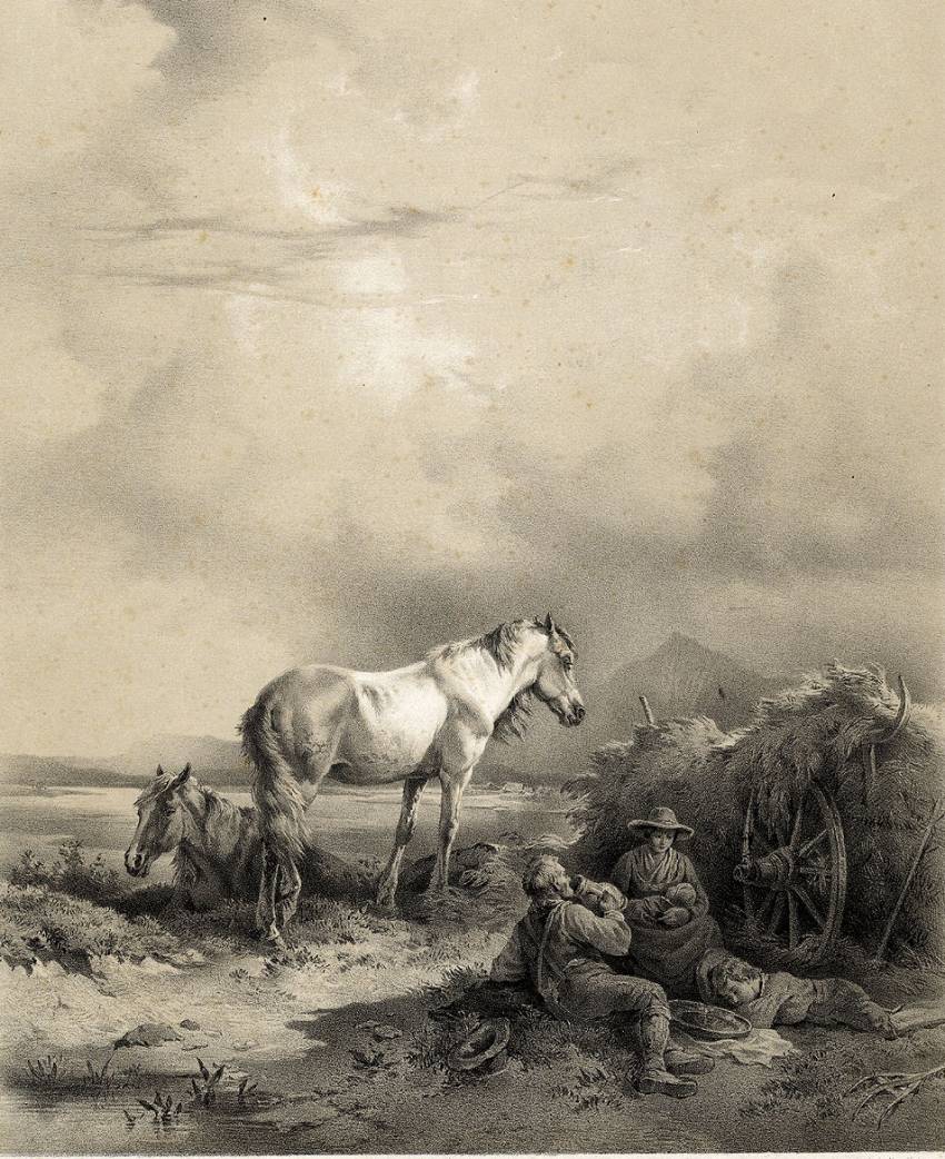 The Rest, vintage artwork by Friedrich Gauermann, A3 (16x12") Poster Print