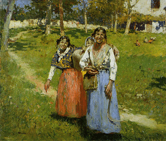 Mujeres en el Campo by Alberto Pla y Rubio,A3(16x12")Poster