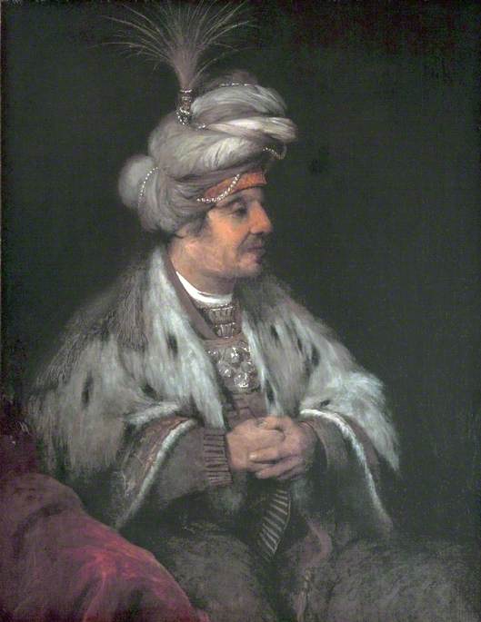 The Turkish Ambassador, vintage artwork by Attributed to Aert de Gelder, 12x8" (A4) Poster