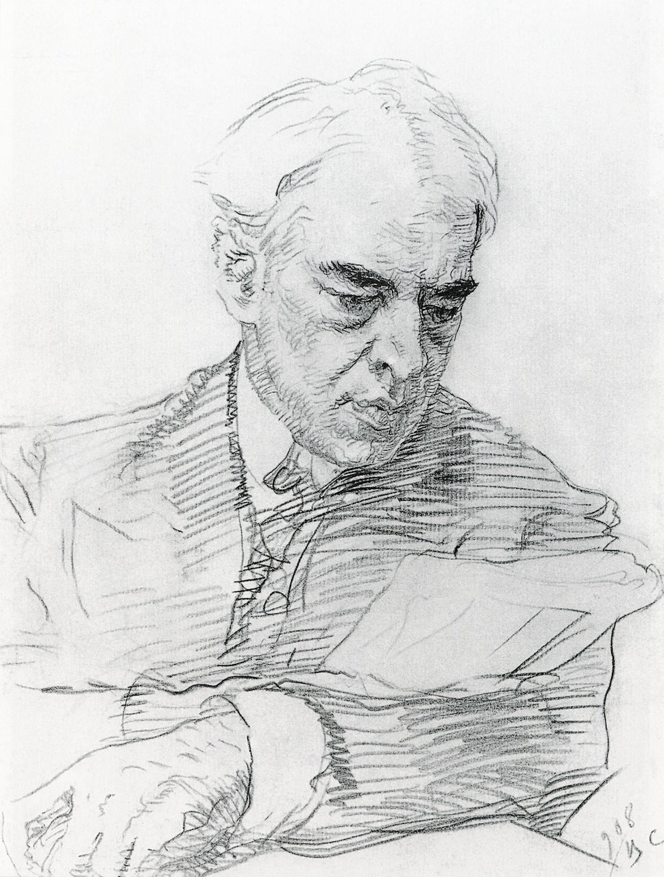 Portrait of Konstantin Sergeyevich Stanislavski, vintage artwork by Valentin Serov, 12x8" (A4) Poster