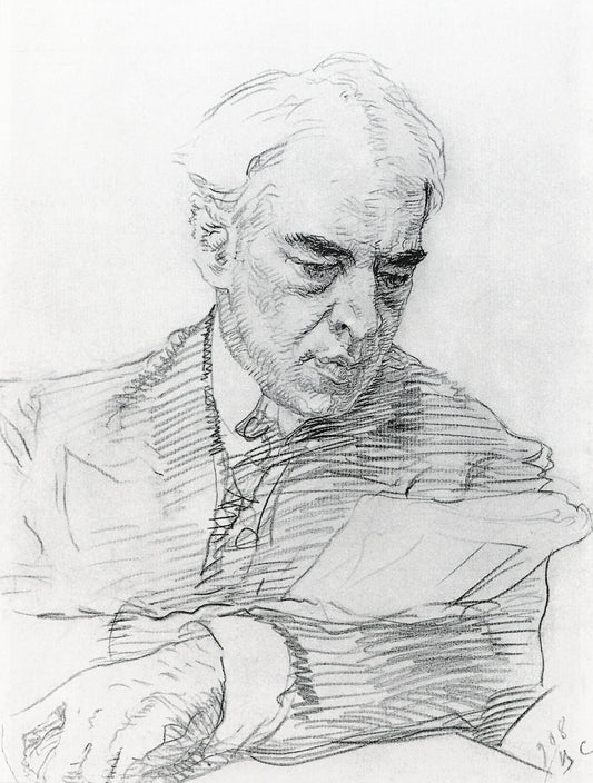 Portrait of Konstantin Sergeyevich Stanislavski, vintage artwork by Valentin Serov, 12x8" (A4) Poster