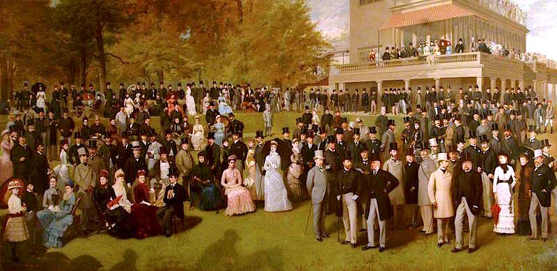 The Lawn at Goodwood, vintage artwork by Lowes Cato Dickinson, A3 (16x12") Poster Print