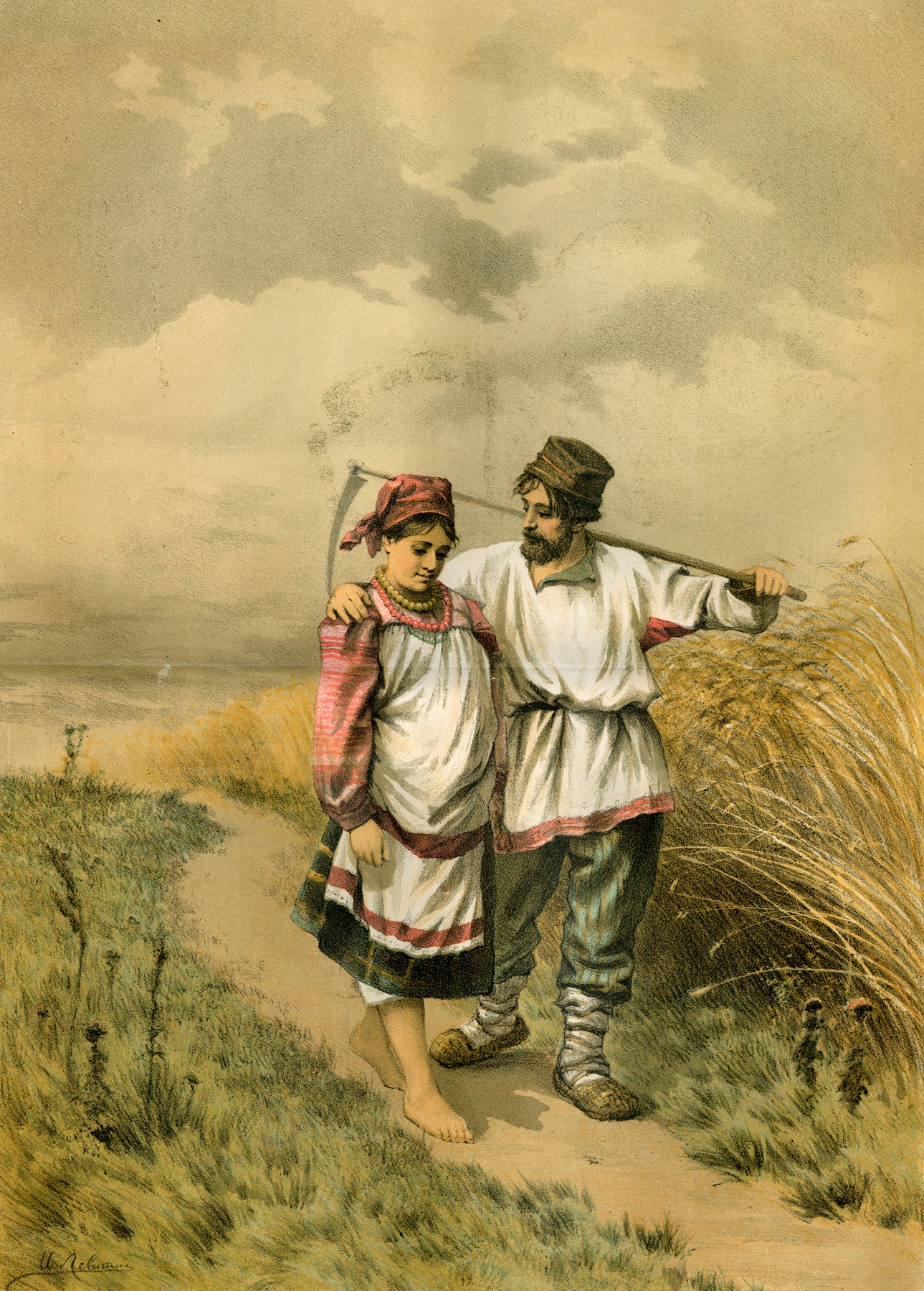 After the Haymaking by Isaak Levitan,A3(16x12")Poster