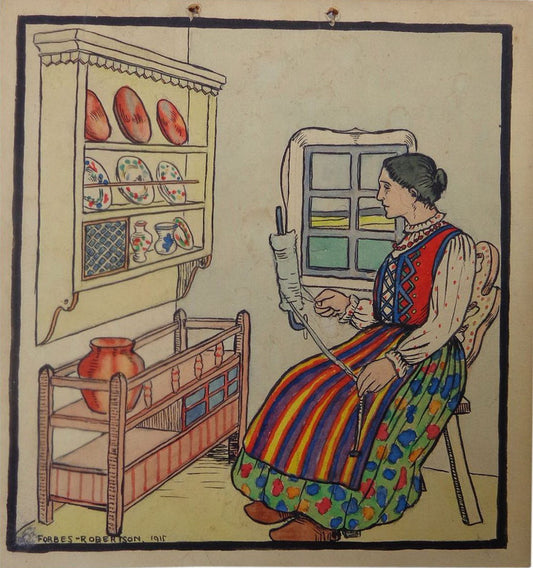 Fresh from the Market, vintage artwork by Eric Forbes-Robertson, 12x8" (A4) Poster