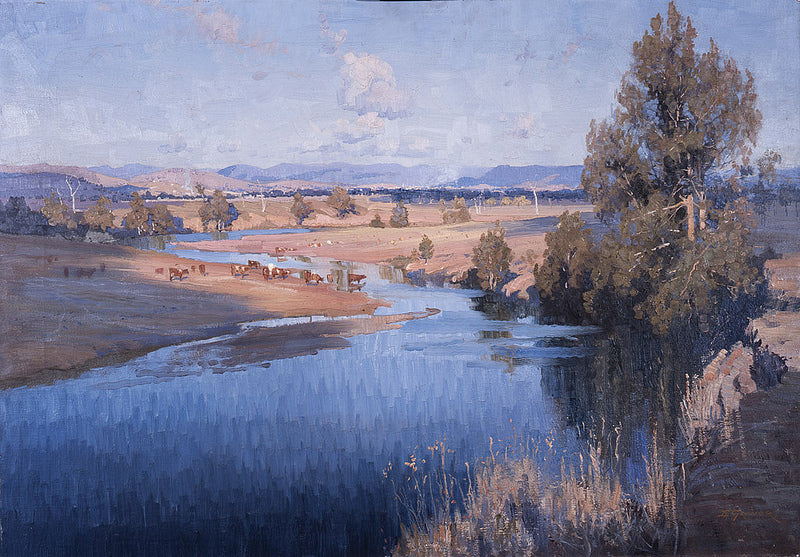 Upper Reaches of the Hawkesbury, vintage artwork by Elioth Gruner, 12x8" (A4) Poster