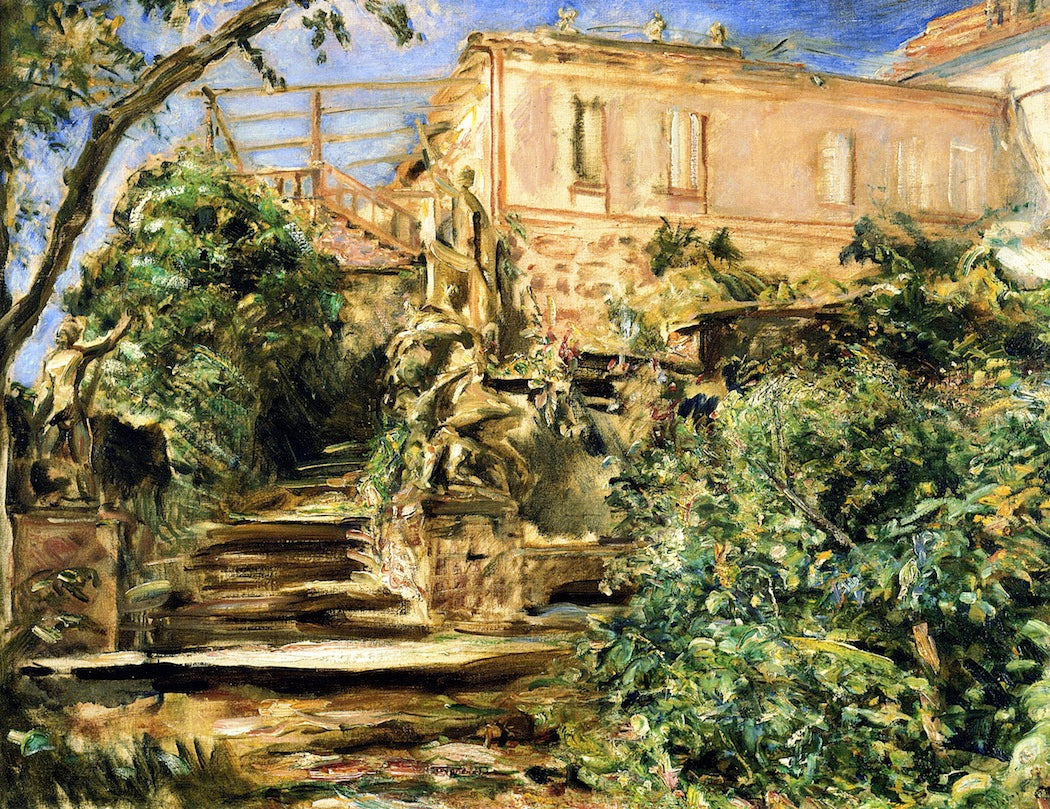 The Garden at Neukastel with the LIbrary by Max Slevogt,A3(16x12")Poster