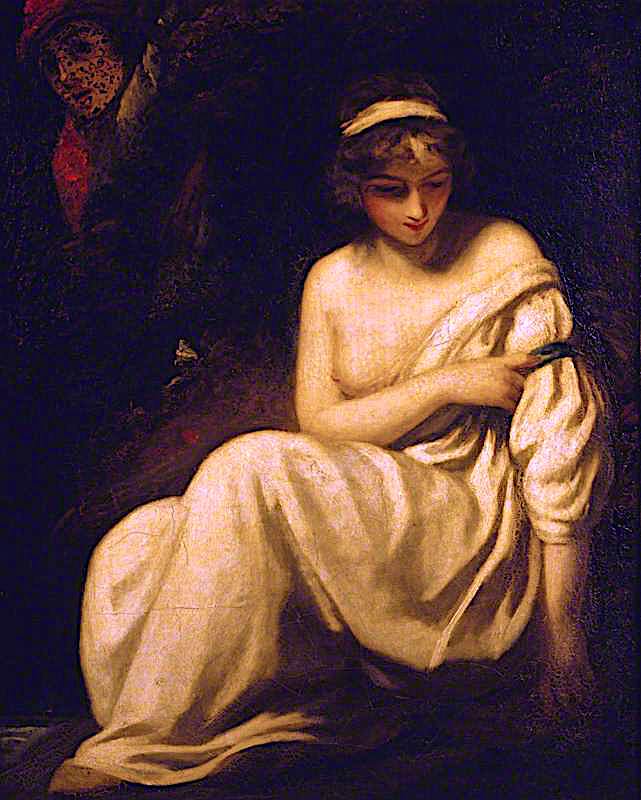 Damon and Musidora (from James Thomson's 'The Seasons – Summer', 1727), vintage artwork by John Opie, 12x8" (A4) Poster