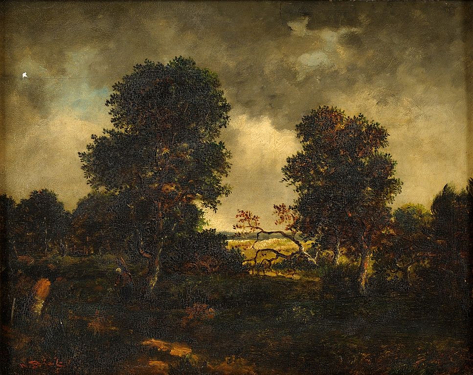 Forest of Fontainebleau, vintage artwork by Narcisse Dìaz de la Peña, A3 (16x12") Poster Print
