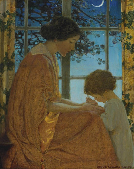 This Simple Faith Has Made America Great, vintage artwork by Jessie Willcox Smith, 12x8" (A4) Poster
