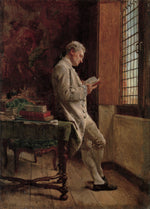 The Reader in White, vintage artwork by Jean-Louis Ernest Meissonier, A3 (16x12") Poster Print