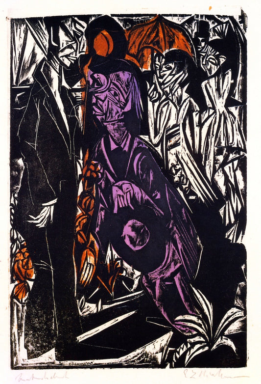 Der Verkauf des Schatens by Ernst Ludwig Kirchner,16x12(A3) Poster