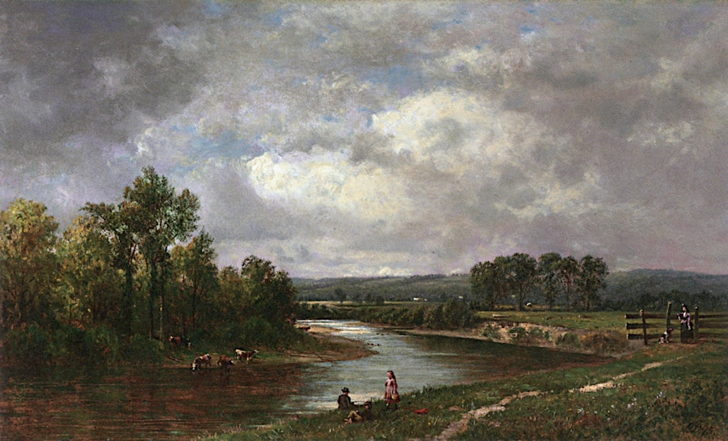 Connecticut River near Lancaster, New Hampshire, vintage artwork by David Johnson, 12x8" (A4) Poster