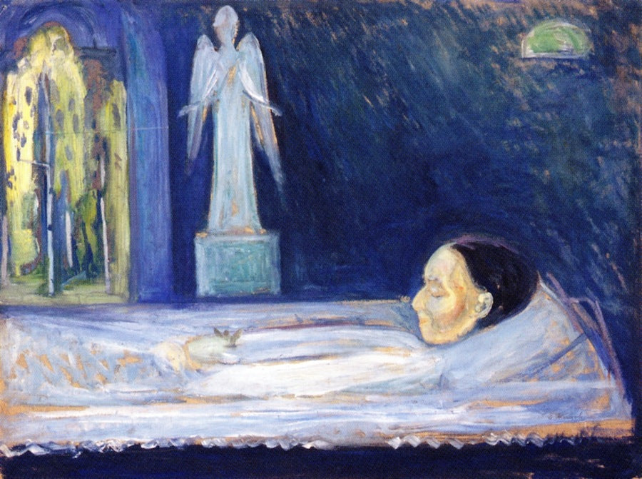 The Angel of Death, vintage artwork by Edvard Munch, 12x8" (A4) Poster