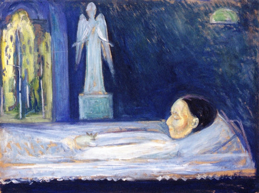 The Angel of Death, vintage artwork by Edvard Munch, 12x8" (A4) Poster